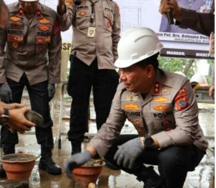 Dukung Progam MBG, Kapolda Letakkan Batu Pertama Pembangunan SPPG Polda Sulut