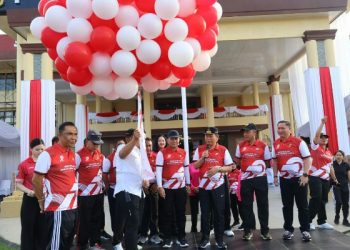 Semarak Hari Bhayangkara ke-79, Polda Sulut Gelar Olahraga Bersama Dihadiri TNI, Kejaksaan dan Masyarakat