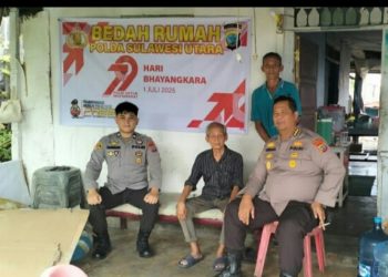 Karo Logistik Polda Sulut Tinjau Lokasi Bedah Rumah Hari Bhayangkara ke-79