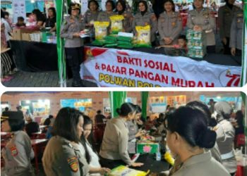 Beras Murah Polri Ludes Diserbu Warga di Megamas Manado