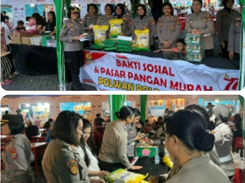 Beras Murah Polri Ludes Diserbu Warga di Megamas Manado