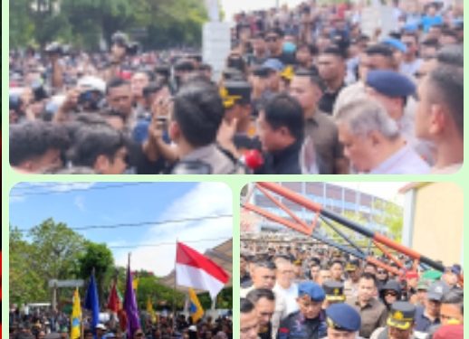 Ricuh Demo di DPRD Sulut: Gas Air Mata dan Water Cannon Bubarkan Massa