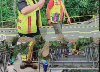 BPJN Sulut Tutup Sementara Ruas Jalan Kaiya–Kotamobagu, Pasang Jembatan Darurat Bailey di Muntoi