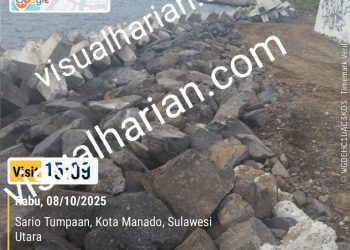 Diduga Sarat Korupsi, Proyek Rehabilitasi Pemecah Ombak Taman Berkat Manado Rugikan Negara