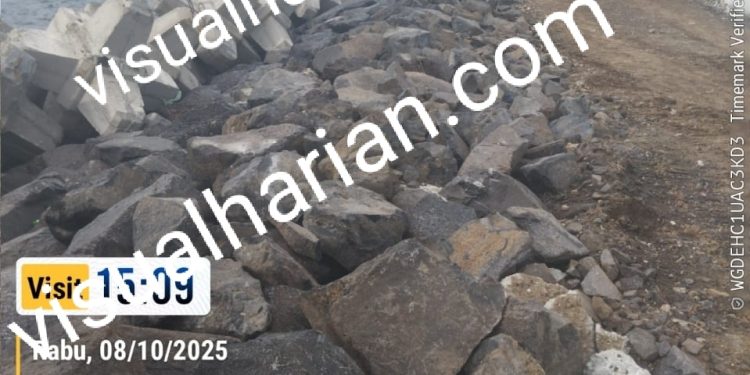 Diduga Sarat Korupsi, Proyek Rehabilitasi Pemecah Ombak Taman Berkat Manado Rugikan Negara