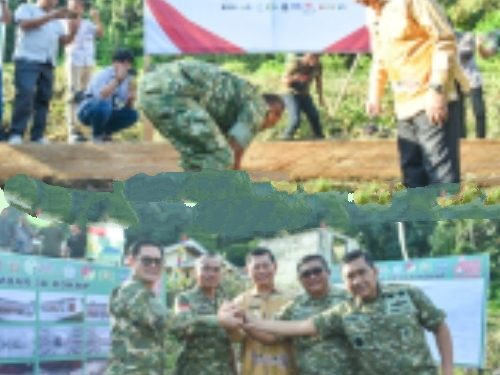 Bersama Forkopimda, Pangdam XIII/Merdeka Hadiri Peletakan Batu Pertama Pembangunan Gerai Pergudangan dan Koperasi Desa Merah Putih