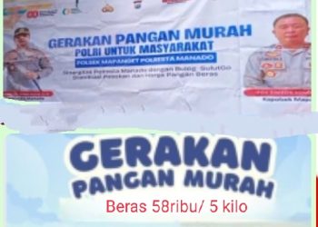 Polresta Manado dan Bulog SulutGo Gelar Gerakan Pangan Murah di Mapanget Barat, Warga Antusias Borong Beras SPHP