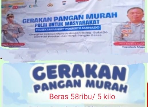 Polresta Manado dan Bulog SulutGo Gelar Gerakan Pangan Murah di Mapanget Barat, Warga Antusias Borong Beras SPHP