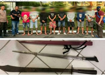 Resmob Polda Sulut Amankan Delapan Pemuda Terlibat Perkelahian Bersenjata Tajam di Mapanget