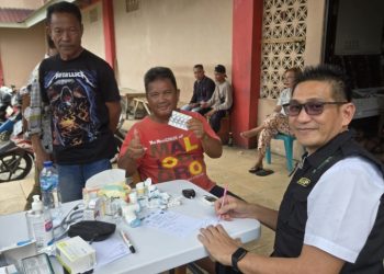 Polres Bitung Gelar Bakti Kesehatan, Berikan Pemeriksaan dan Pengobatan Gratis kepada Masyarakat