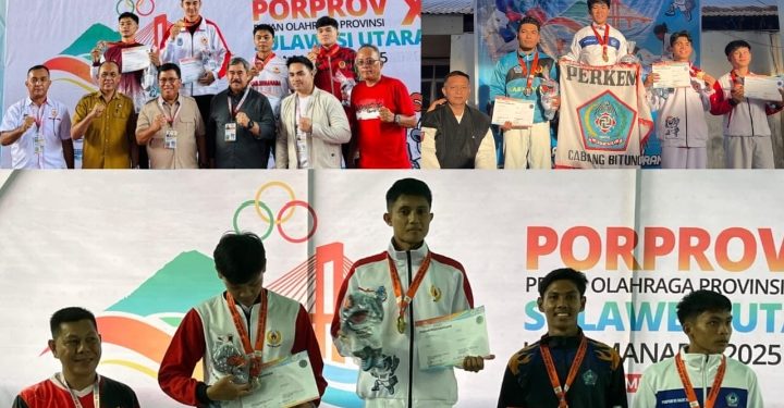 TIGA PERSONEL POLRES BITUNG SABET EMAS DI PORPROV SULUT 2025, KAPOLRES BERIKAN APRESIASI
