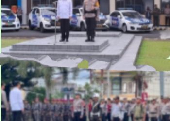 Polres Bitung Gelar Apel Pasukan Operasi Lilin 2025, Pastikan Keamanan Natal dan Tahun Baru