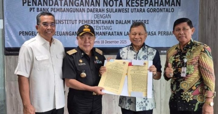Bank SulutGo dan IPDN Sulut Teken MoU Pengelolaan Keuangan dan Layanan Perbankan