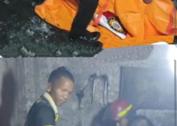 Saifuddin Mudirono Mitra Polsek Tikala Turun Langsung Evakuasi Korban Kebakaran Panti Werda Damai Ranomuut