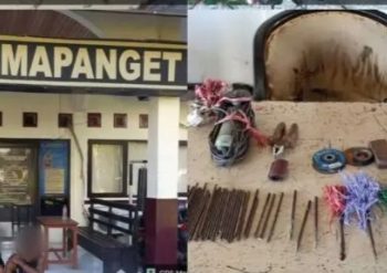 Polsek Mapanget Bongkar Produksi Panah Wayer di Kairagi I, Tiga Pemuda Diamankan