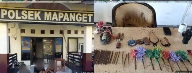 Polsek Mapanget Bongkar Produksi Panah Wayer di Kairagi I, Tiga Pemuda Diamankan