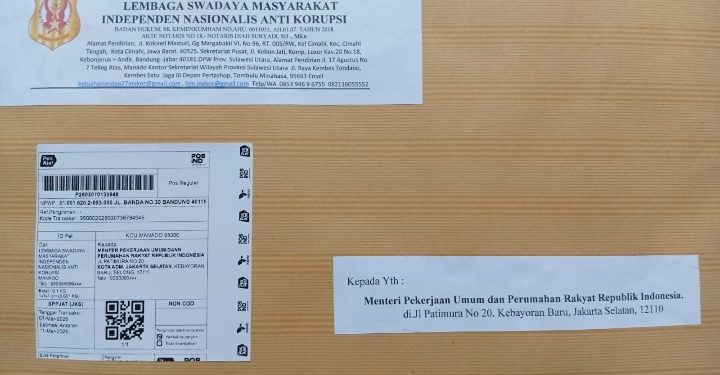 INAKOR SULUT RESMI SURATI KEMENTERIAN PUPR, MINTA EVALUASI PELAKSANAAN PROGRAM INPRES JALAN DAERAH DI SULAWESI UTARA