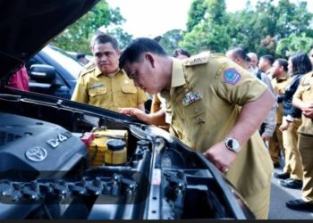 Gubernur Sulut Yulius Selvanus Sidak Kendaraan Dinas di Lingkungan Pemprov