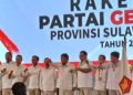 Yulius Selvanus Buka Rakerda Gerindra Sulut, Tegaskan Satu Komando untuk Percepatan Pembangunan