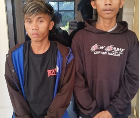 Dua Pelaku Penganiayaan Bersenjata Tajam di Wenang Utara Menyerahkan Diri ke Polresta Manado.